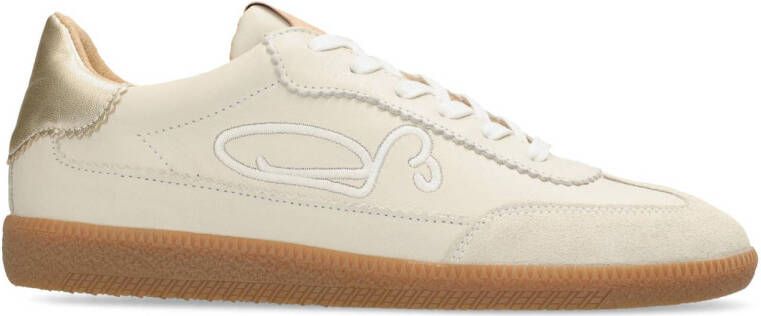 FRED DE LA BRETONIERE Lage Sneakers Dames Pearl Sign Maat: 38 Materiaal: Leer Kleur: Beige
