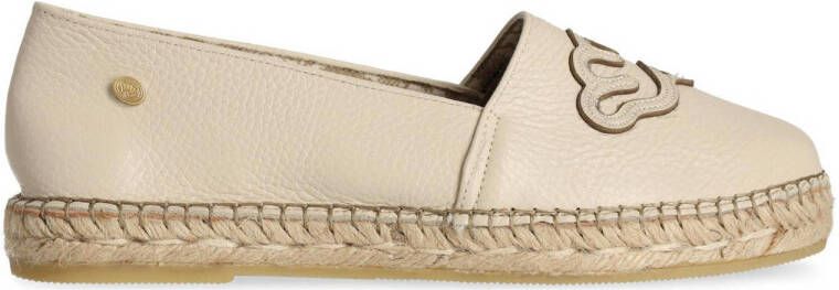 Fred de la Bretoniere MIili Lily B leren espadrilles beige