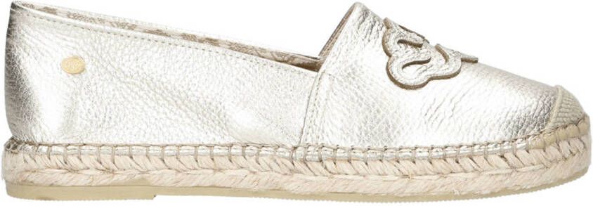 Fred de la Bretoniere Mili Lily B leren espadrilles goud