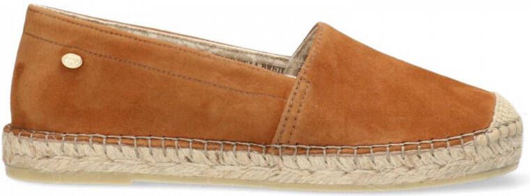 Fred de la Bretoniere Mili suède espadrilles cognac