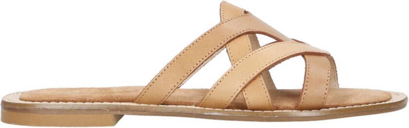 Fred de la Bretoniere Neva leren slipper bruin