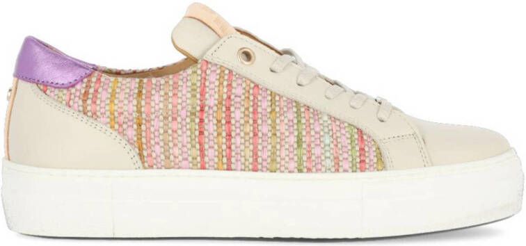 Fred de la Bretoniere Storm Luca leren sneakers beige roze