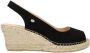 Fred de la Bretoniere 153010268 Espadrilles Met Sleehak Dames Zwart - Thumbnail 2