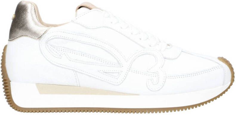 FRED DE LA BRETONIERE Lage Sneakers Dames Yentl Sign Maat: 41 Materiaal: Leer Kleur: Wit
