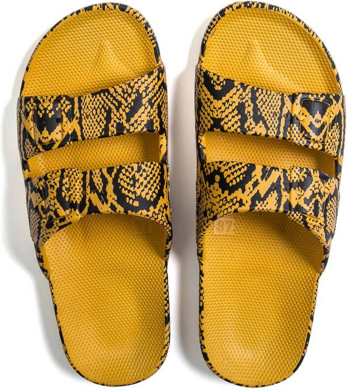 Freedom Moses slippers geel zwart Meisjes Rubber All over print 26-27