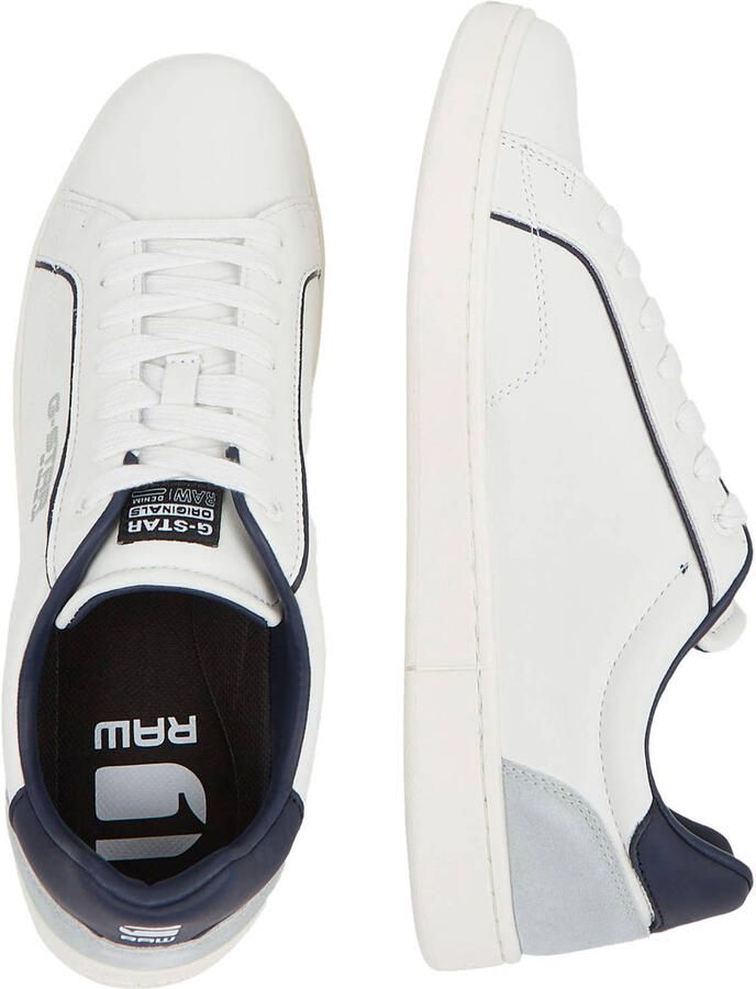 G-STAR Cadet IV Lea leren sneakers wit donkerblauw - Foto 2