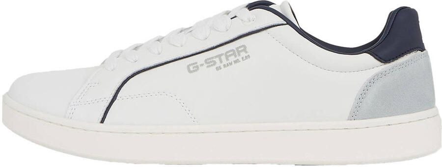 G-STAR Cadet IV Lea leren sneakers wit donkerblauw - Foto 3
