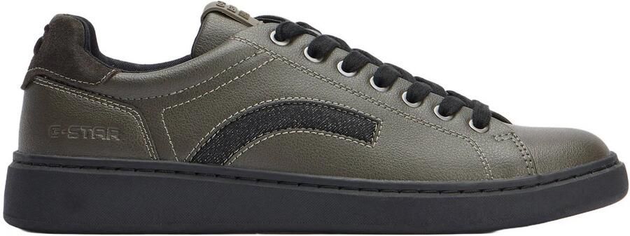 G-STAR leren sneakers met logo zwart