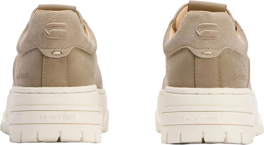 G-STAR suède sneakers met plateauzool taupe - Foto 3