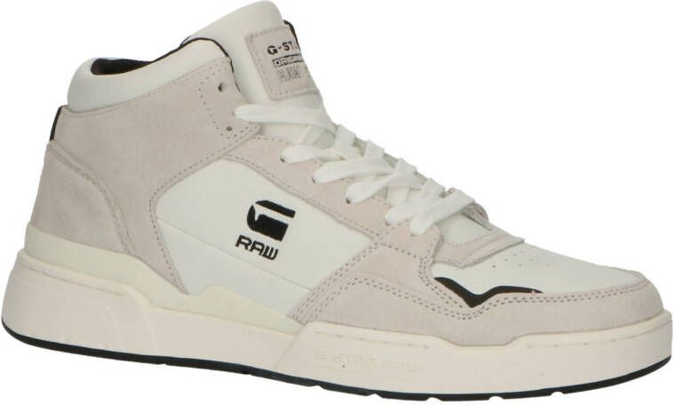 G-Star RAW Attacc Mid Bsc M hoge leren sneakers wit off white