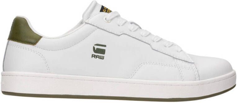 G-Star RAW leren sneakers wit groen