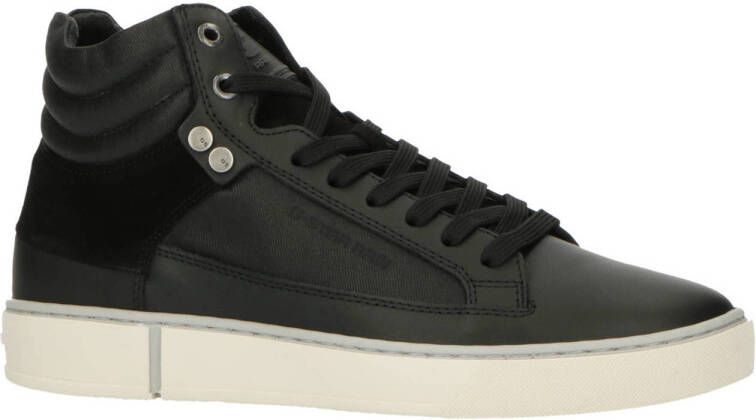 G-Star RAW RAVOND MID BSC DNM Bsc leren sneakers zwart