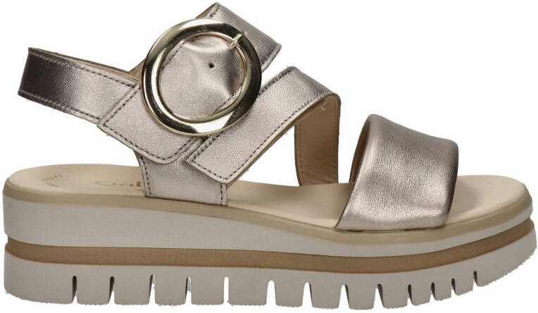 Gabor Best Fitting leren sandalen goud