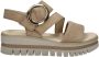 Gabor Best Fitting suède sandalen beige - Thumbnail 1