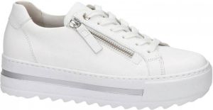 Gabor Cervo leren plateau sneakers wit