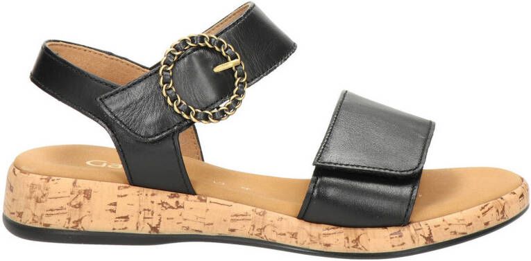 Gabor Comfort leren sandalen zwart
