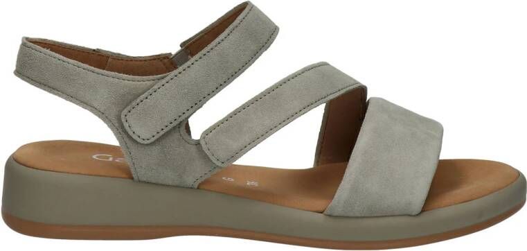 Gabor Comfort suède sandalen lichtgroen