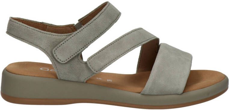 Gabor Comfort suède sandalen lichtgroen