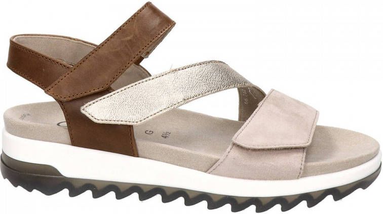 Gabor Florenz leren sandalen bruin multi