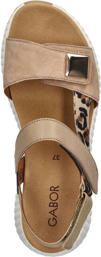 Gabor Best Fitting leren sandalen beige panter - Foto 3