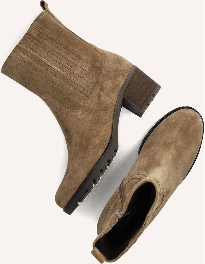 GABOR Enkelboots Dames 801.4 Suède Beige - Foto 2
