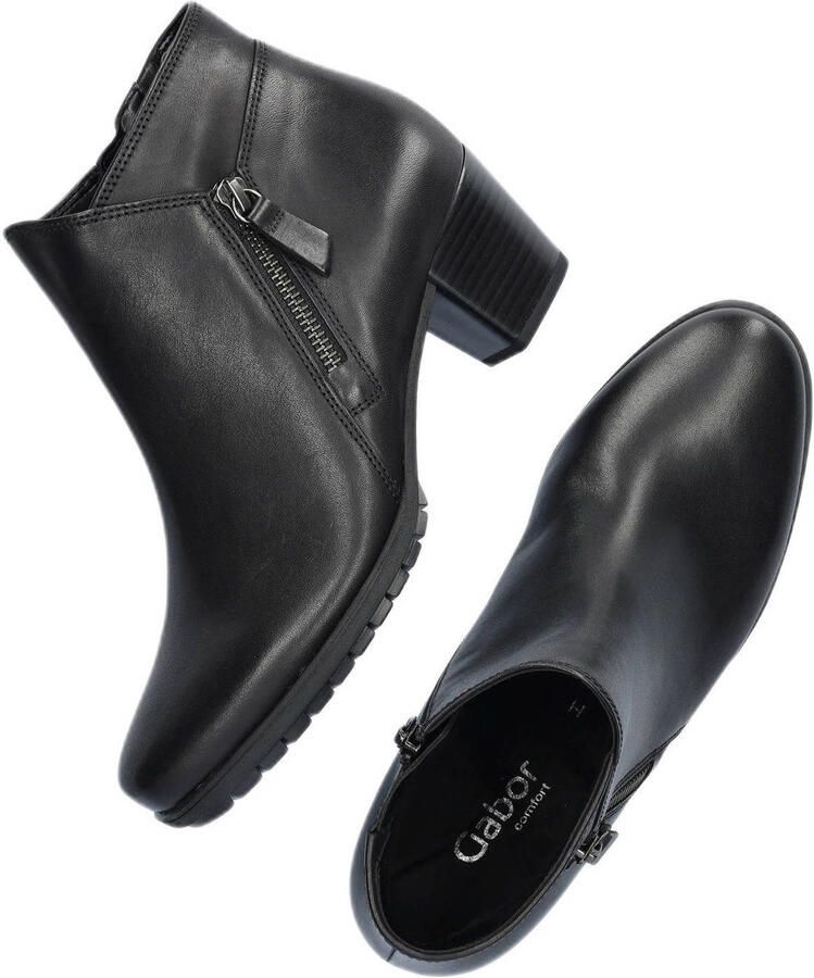 Gabor Comfort leren enkellaarzen zwart - Foto 2