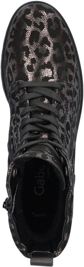 Gabor Veterlaarsjes Pisa blokhak veterschoenen in animal-look comfortbreedte g - Foto 3