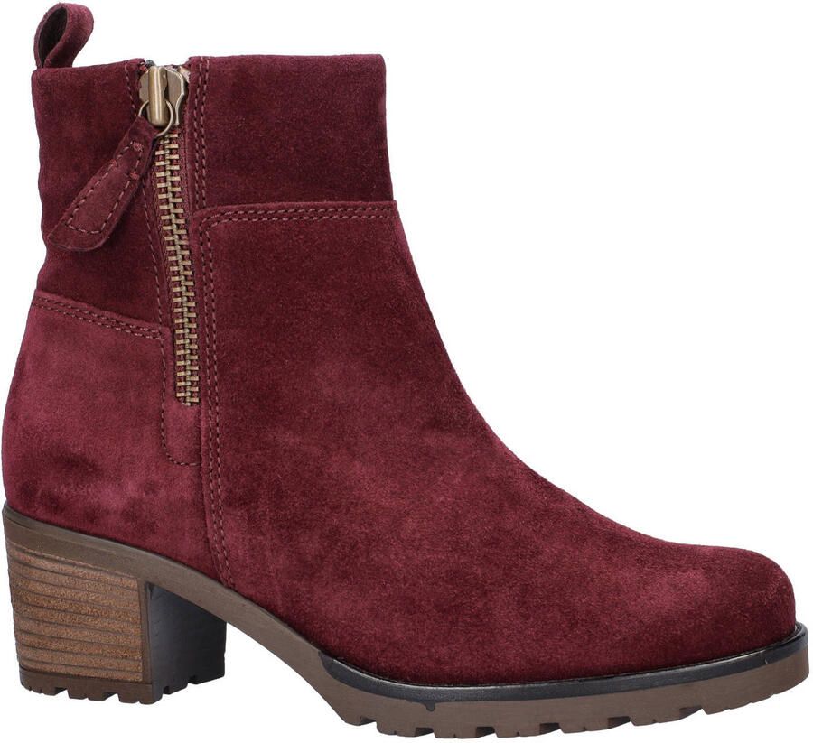 Gabor Comfort suede enkellaarzen blokhak bordeaux - Foto 2