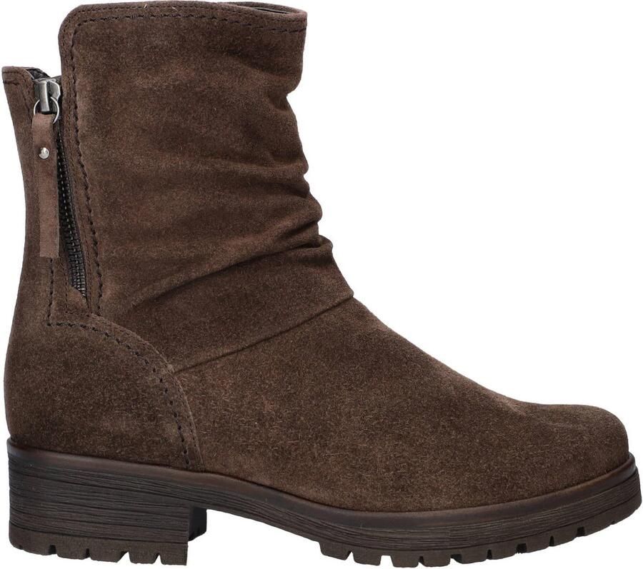 Gabor Comfort suede enkellaarzen blokhak bruin
