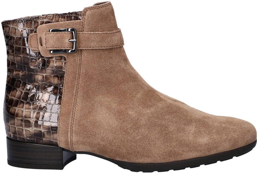 Gabor Comfort suède enkellaarzen taupe