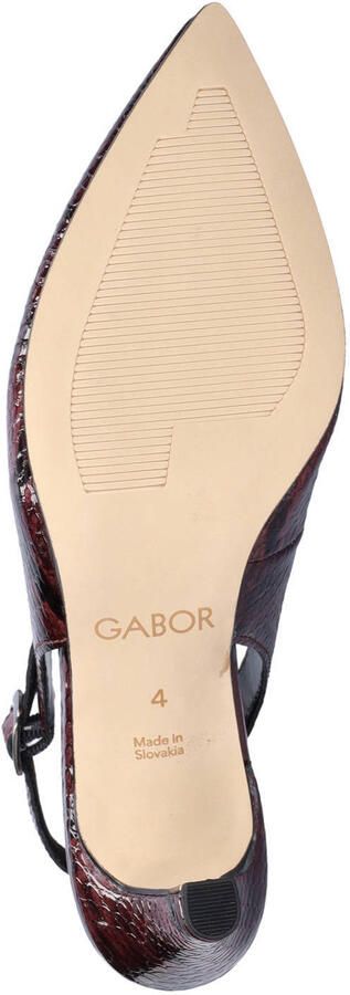 Gabor lakleren slingback pumps met hak en dierenprint bordeaux - Foto 3