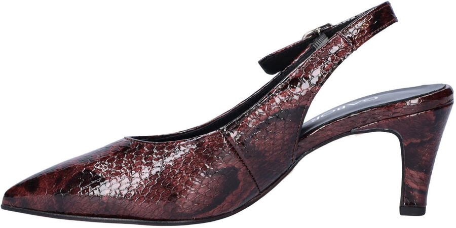 Gabor lakleren slingback pumps met hak en dierenprint bordeaux - Foto 2