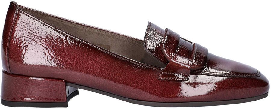 Gabor leren loafers met blokhak bordeaux