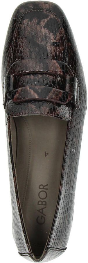 Gabor leren loafers met blokhak bruin - Foto 3