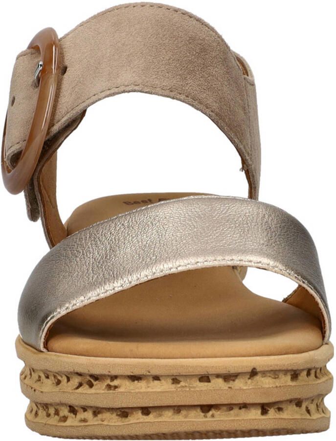 Gabor Best Fitting leren sandalen beige goud - Foto 2