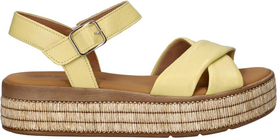Gabor leren sandalen geel