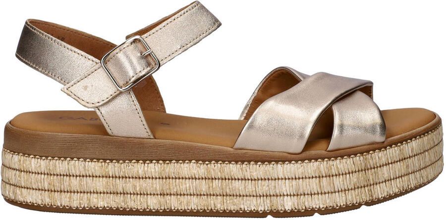 Gabor leren sandalen goud