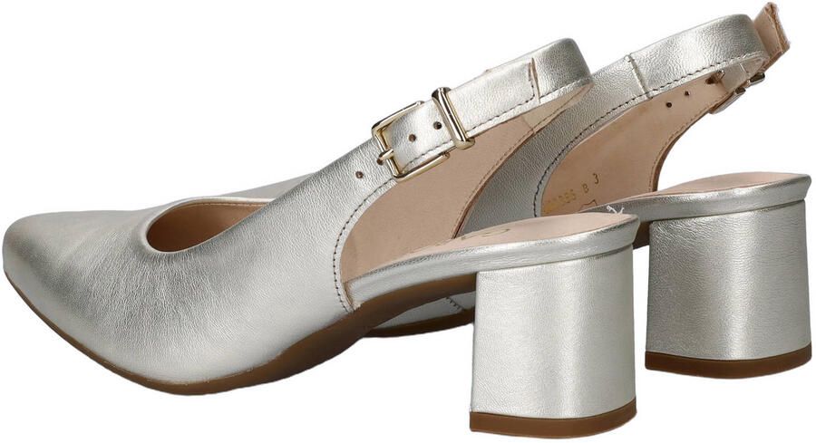 Gabor leren slingback pumps blokhak lichtgoud - Foto 2