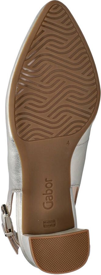 Gabor leren slingback pumps blokhak lichtgoud - Foto 3
