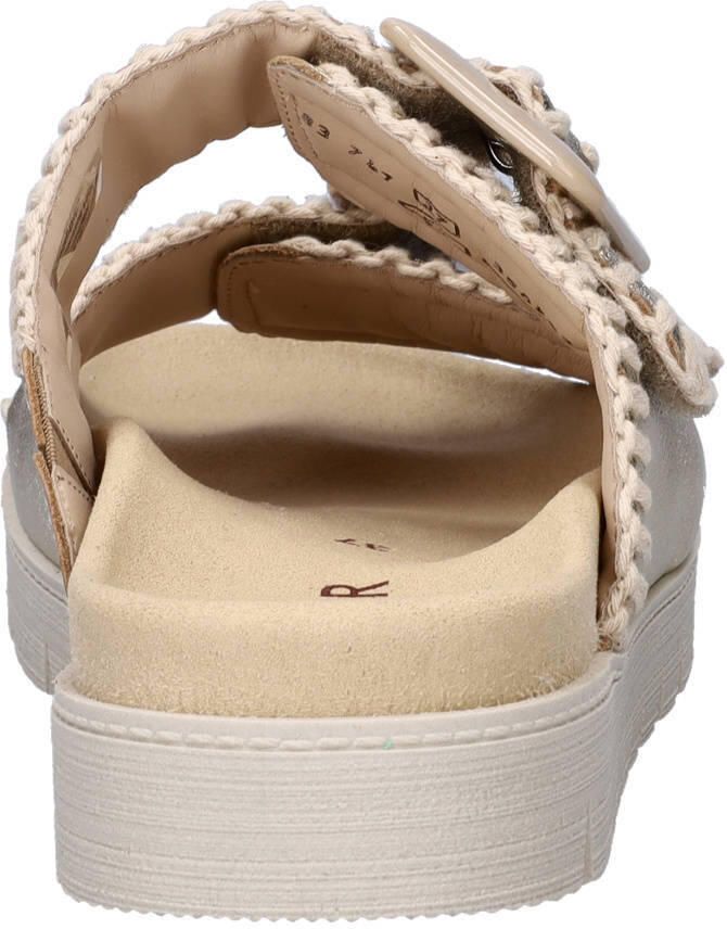 Gabor leren slippers met profielzool goud - Foto 2