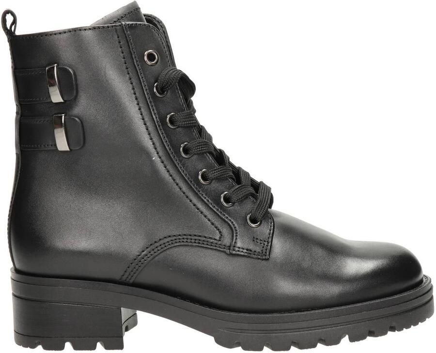 Gabor leren veterboots met profielzool zwart