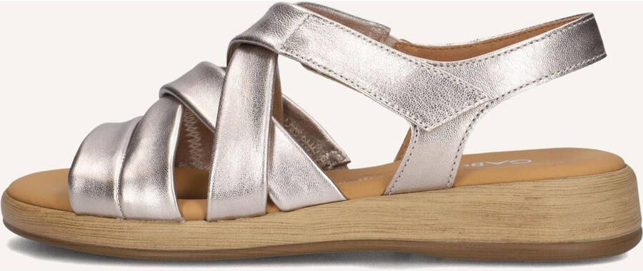 Gabor 736.1 Sandalen Met Sleehak Dames Zilverkleurig - Foto 6