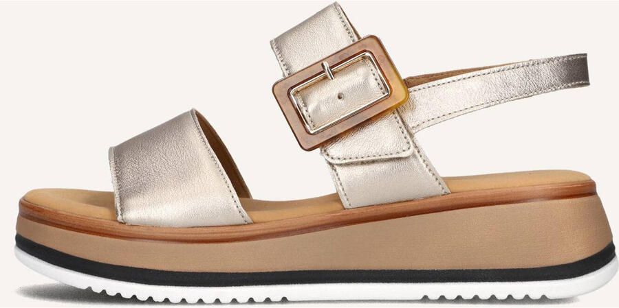 Gabor Gouden Leren Sandalen 744.4 Stijlvol Yellow Dames - Foto 5