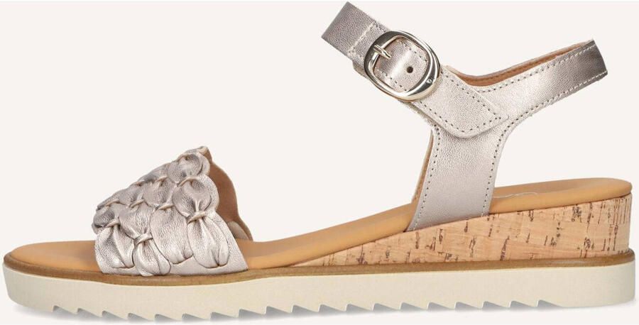 Gabor 758 Sandalen Met Sleehak Dames Zilverkleurig - Foto 6