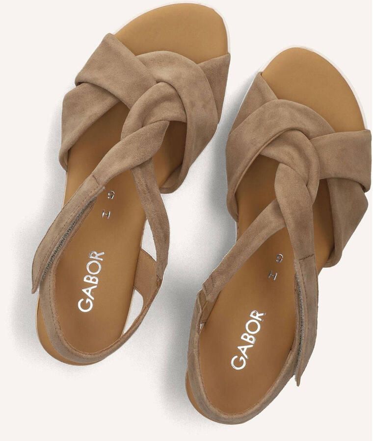 Gabor 761 Sandalen Met Sleehak Dames Taupe - Foto 6
