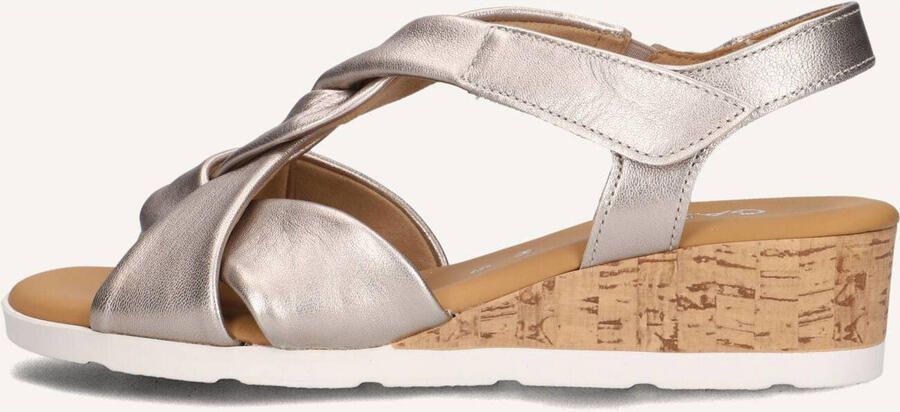 Gabor 761 Sandalen Met Sleehak Dames Zilverkleurig - Foto 6