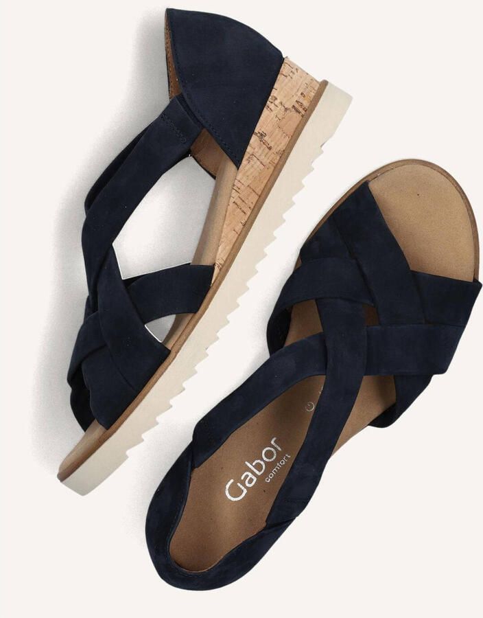 GABOR Sandalen met Hak Dames 782 38 5 Suède Blauw - Foto 3