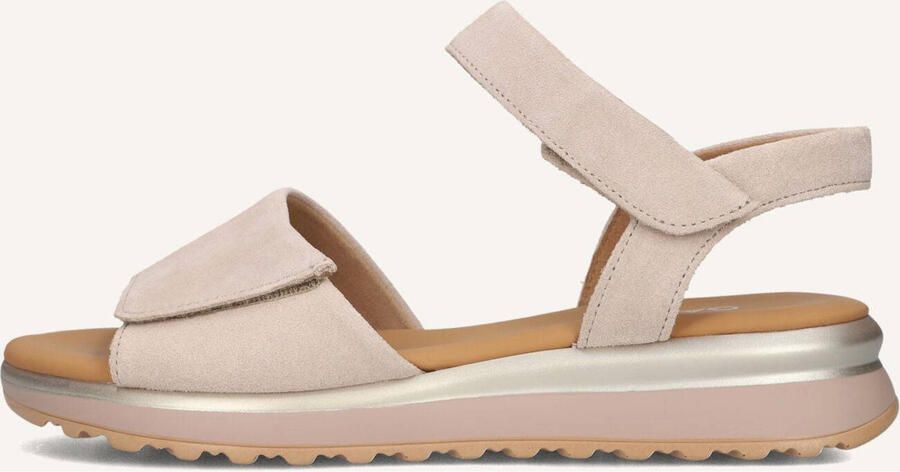 Gabor Dames Sandalen met hak 840.1 Beige Suède Plateauzool - Foto 5