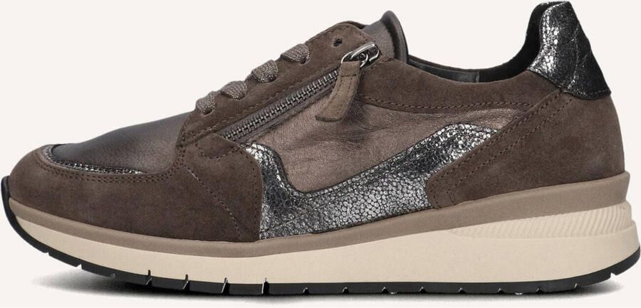 GABOR Lage Sneakers Dames 307 Maat: 38 5 Materiaal: Leer Kleur: Bruin