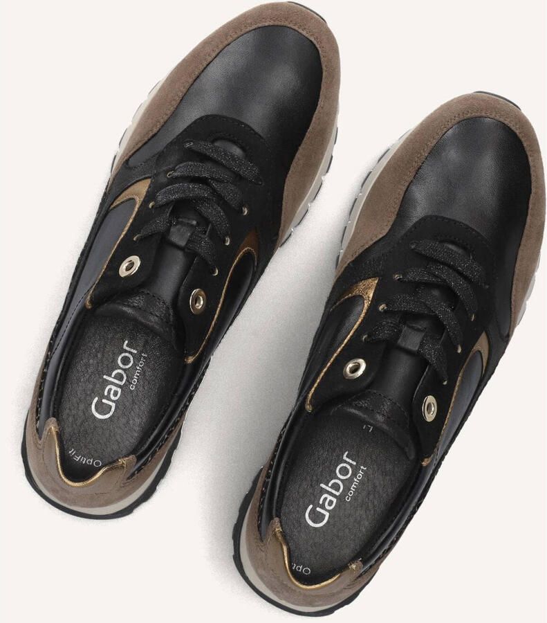 GABOR Lage Sneakers Dames 375 Leer Zwart - Foto 2